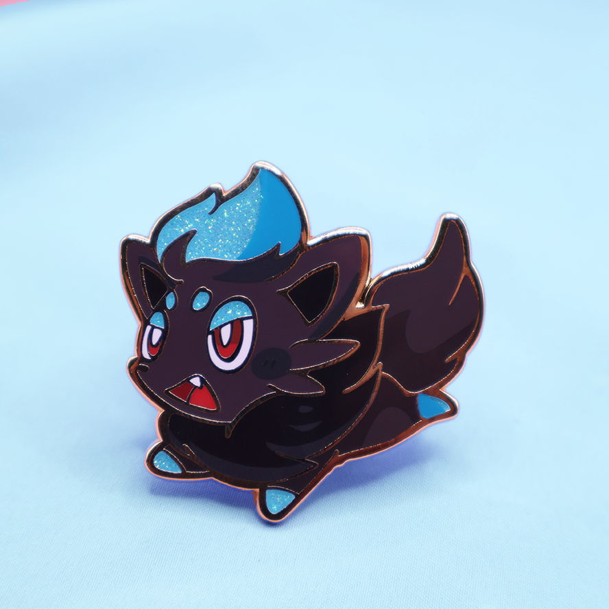 [~SHINY BLUE] ZORUA [LEAP] [POKEBUDDIES]  ENAMELPIN [PATREON EXCLUSIVE]