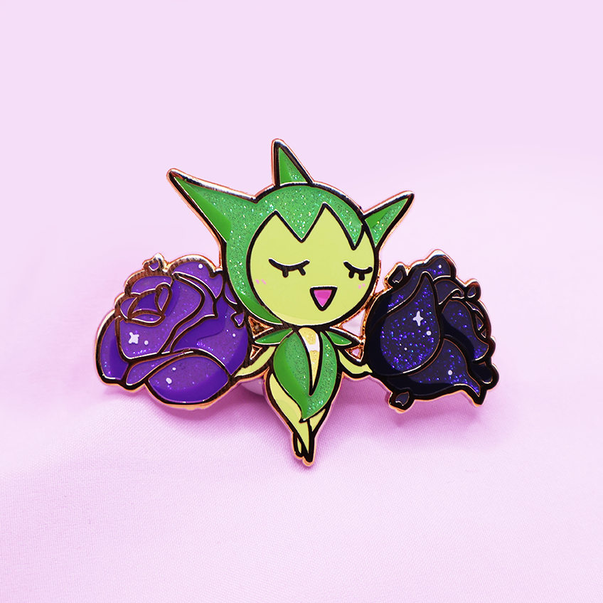 [~SHINY] ROSELIA ENAMELPIN  [PATREON EXCLUSIVE]