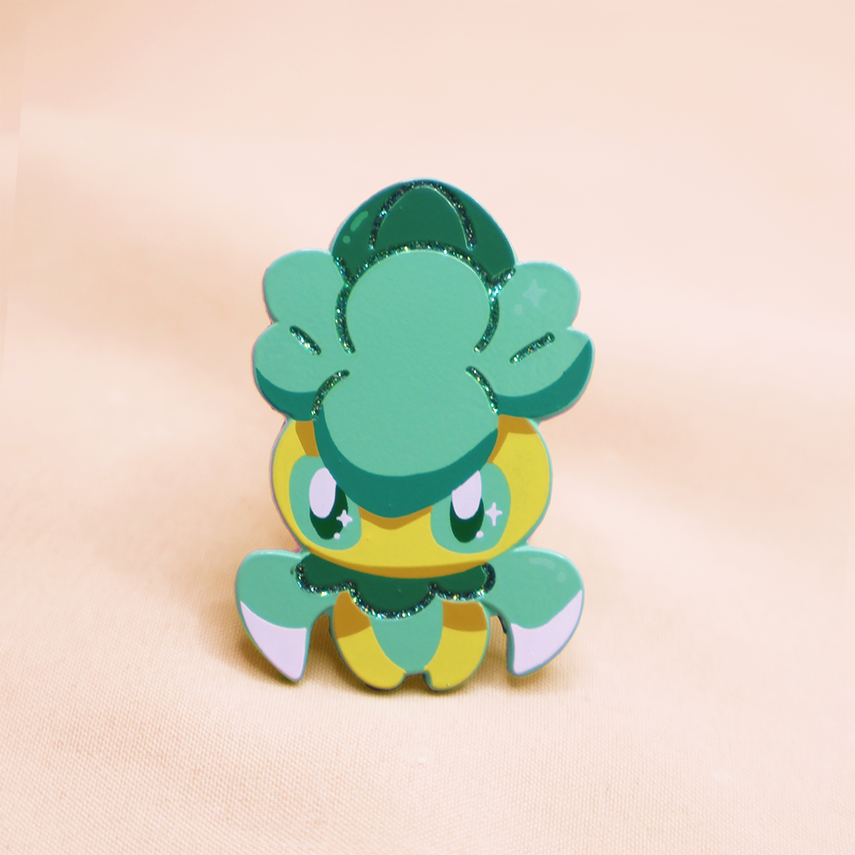 [~SHINY] FOMANTIS [POKEMALLOW]  SOFT DYED ENAMEL PIN