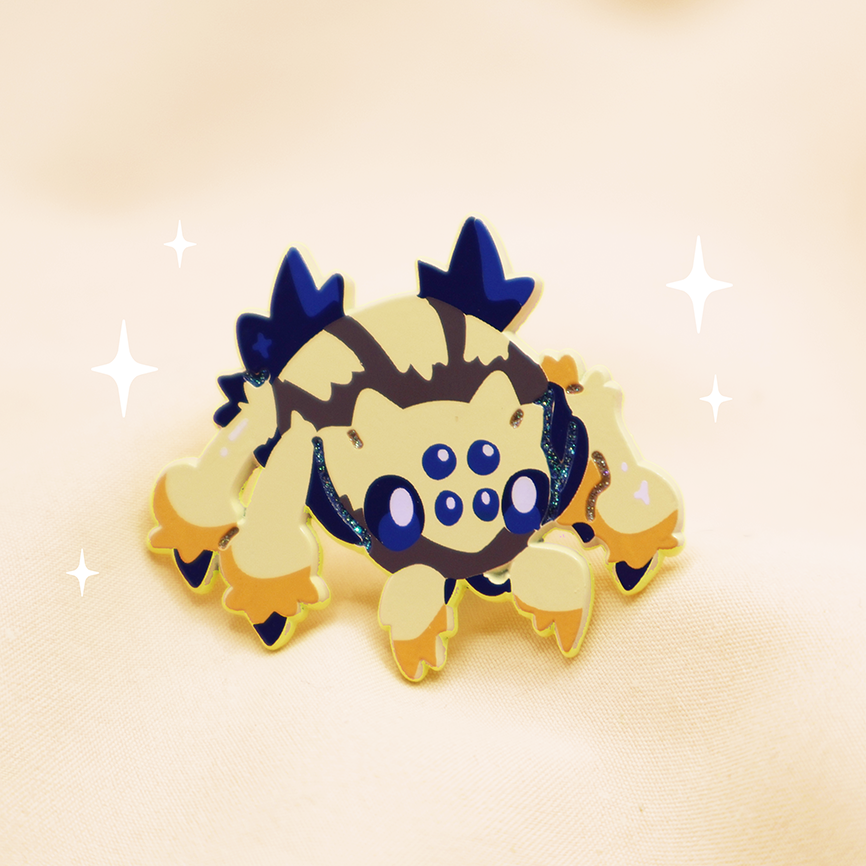[~SHINY] GALVANTULA [POKEMALLOW]  SOFT DYED ENAMEL PIN