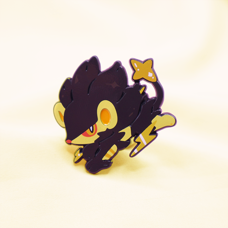 [PREORDER] [PATREON EXCLUSIVE] SHINY LUXRAY [POKEMALLOW] SOFT DYED ENAMELPIN [MIXED GRADE]