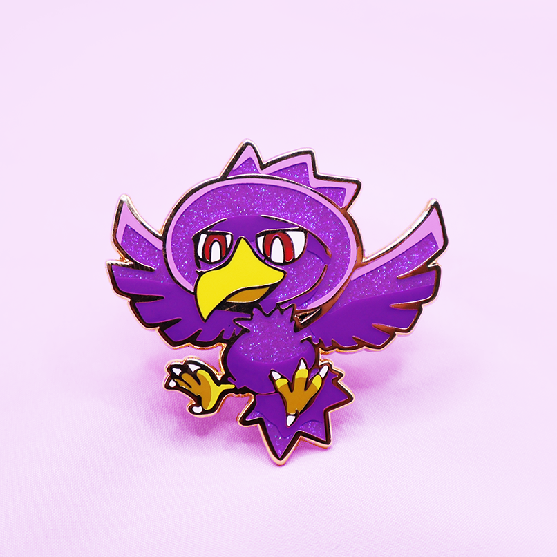 [~SHINY] MURKROW [POKEBUDDIES]  ENAMELPIN [PATREON EXCLUSIVE]