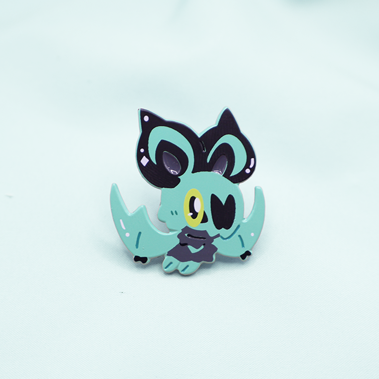 [PREORDER] [PATREON EXCLUSIVE] SHINY NOIBAT [WING DOWN] [POKEMALLOW] SOFT DYED ENAMELPIN [MIXED GRADE]