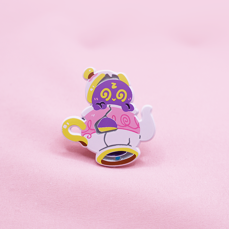 SHINY POLTEAGEIST [PINK AUTHENTIC] [POKEMALLOW] SOFT DYED ENAMELPIN [MIXED GRADE]