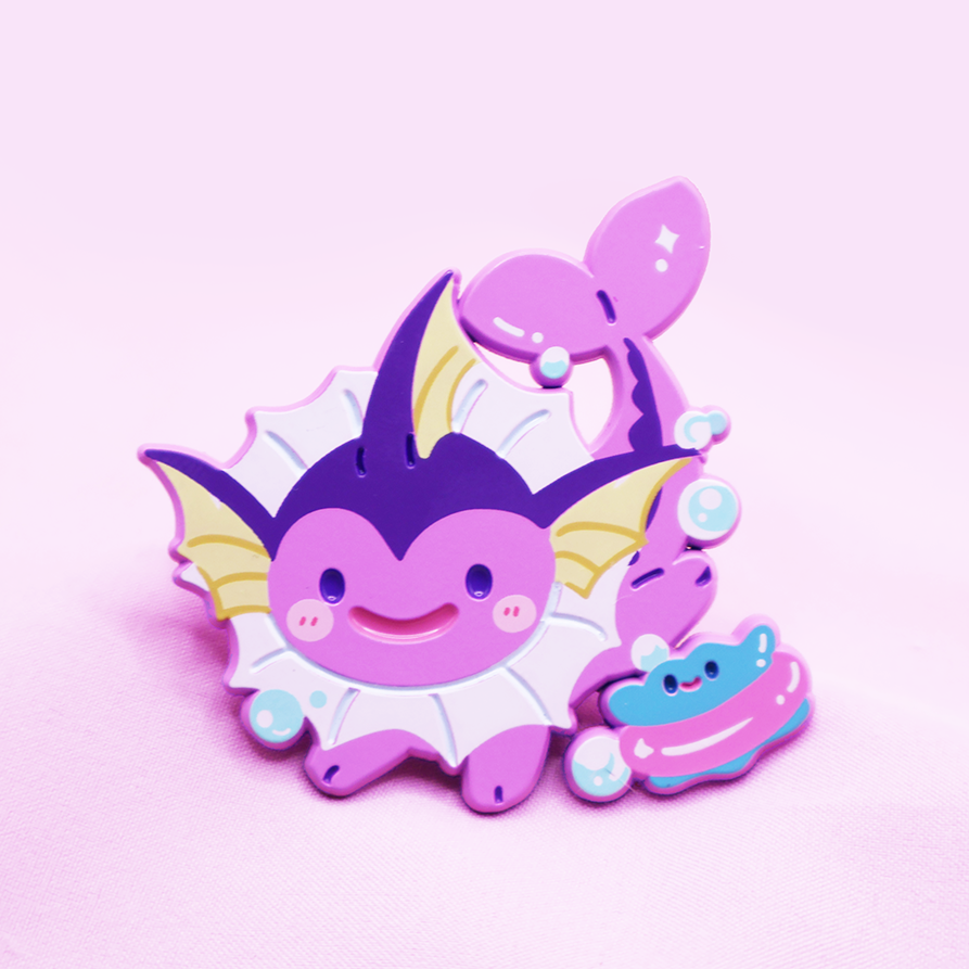 [SHINY VAPOREON]  X DITTO [TRANSFORM!] ENAMELPIN  [PATREON EXCLUSIVE] [PREORDER]