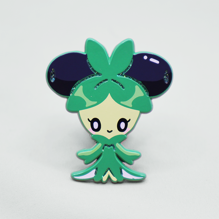 [~SHINY BLACK] DOLLIV SOFT DYED ENAMELPIN [ PATREON EXCLUSIVE]