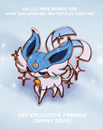 [9 PC TOTAL] [8+1 PC FREE BONUS] [EEVEE FUSION WAVE5 SET] ENAMEL PIN [PREORDER] [SHIPPING MAY '24]