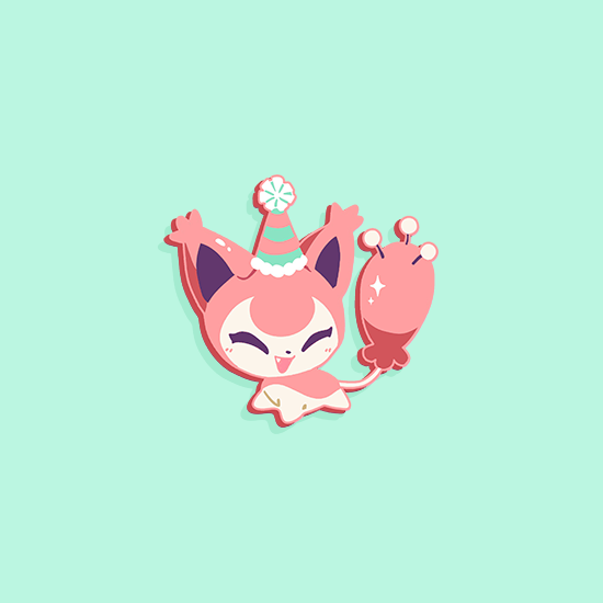 [~SHINY] PARTY HAT SKITTY [POKEMALLOW] ENAMELPIN [PATREON EARLY ACCESS PREORDER] [PATREON EXCLUSIVE]