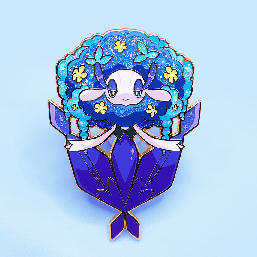 [~SHINY BLUE] JUMBO FLORGESS [POKEBUDDIES] ENAMELPIN  [PATREON EXCLUSIVE]