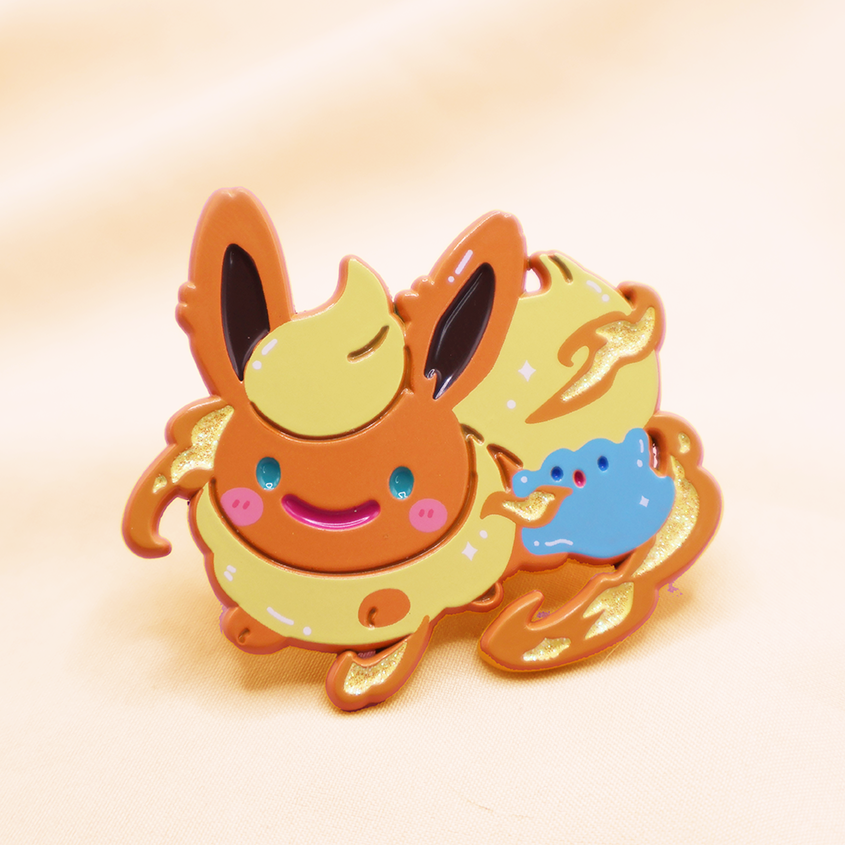 [SHINY FLAREON] X DITTO [TRANSFORM!] ENAMELPIN  [PATREON EXCLUSIVE] [PREORDER]