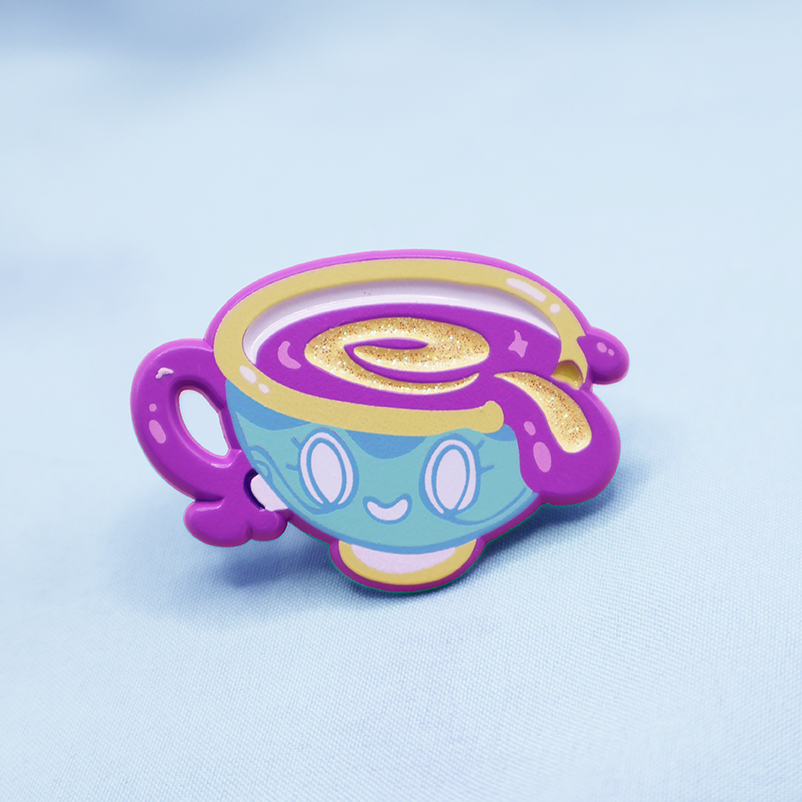 SINISTEA [SPILL] [SPOOKYMALLOW] [POKEMALLOW]  SOFT DYED ENAMEL PIN