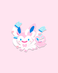 SYLVEON + DITTO [HEART] TRANSFORM! [EEVEE X DITTO COLLECTION] [POKEMALLOW]  SOFT DYED ENAMEL PIN