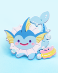 VAPOREON+ DITTO TRANSFORM! [EEVEE X DITTO COLLECTION] [POKEMALLOW]  SOFT DYED ENAMEL PIN