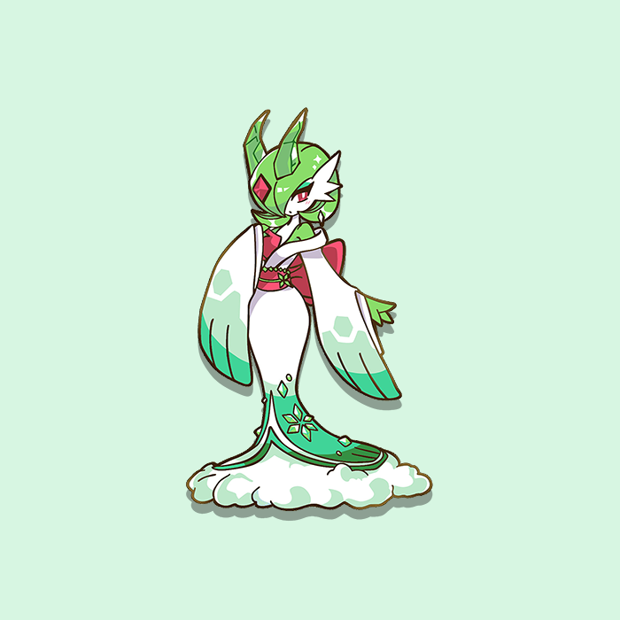 [EMERALD STYLE] [MEGA FROSLASS]  FASHION GARDEVOIR ENAMELPIN  [PATREON EARLY ACCESS] [PREORDER]
