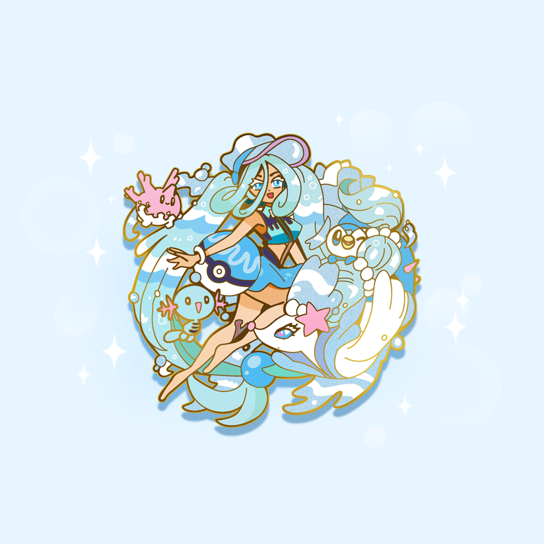 [WATER TYPE CELEBRATION] PROJECT VOLTAGE MIKU JUMBO ENAMELPIN [PREORDER] [MIXED GRADE] [ SHIPPING LATE MAY/JUNE]