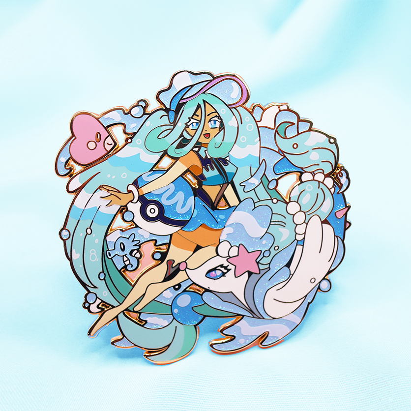 [WATER TYPE] JUMBO PROJECT VOLTAGE MIKU GOLD PLATED ENAMELPIN
