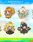 [8 PC SET] [7 PC + 1 FREEBIE GLITTER SHROOM] CHIBI DOLL ENAMELPIN  MAIN SET [PATREON PREORDER]