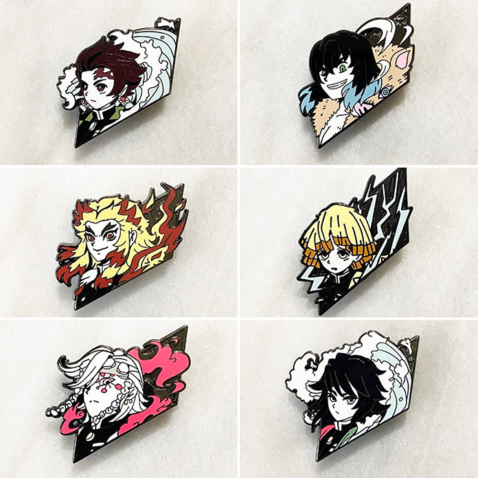 MANGA KNY ENAMEL PIN  SET [6 PC] [ BLACK NICKEL]