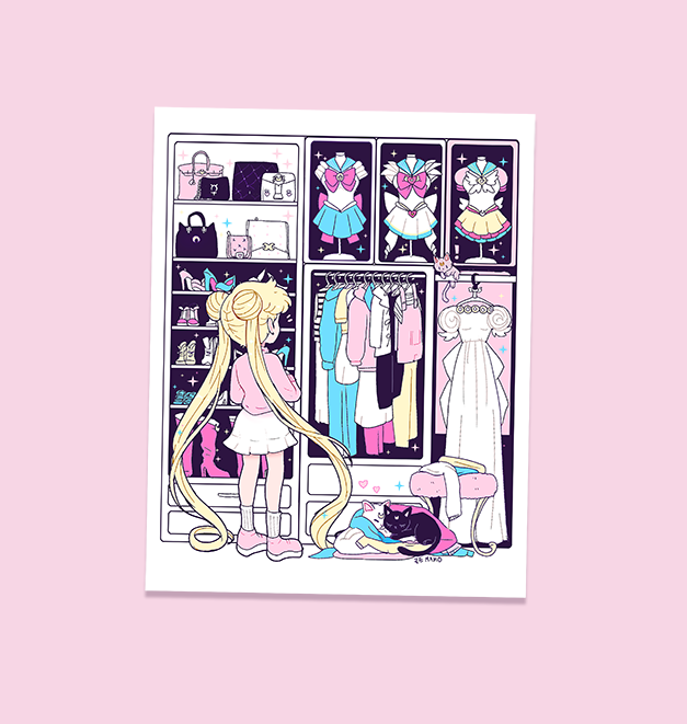 USAGI&#39;S CLOSET PRINT [8.5x11&quot; ARTIST PRINT] [PREORDER SHIPPING JAN 23 - ENTIRE ORDER WILL NOT SHIP UNTIL THIS PREORDER IS READY]