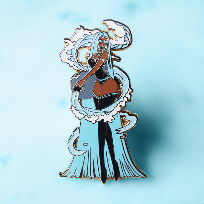 AQUARIUS BLUE [BLACK OUTFIT] ENAMEL PIN [ZODIAC GUARDIANS] [LIMITED EDITION]