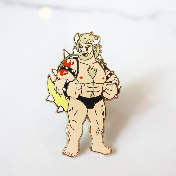 POOL PARTY BOWSER ENAMEL PIN [BLOND]