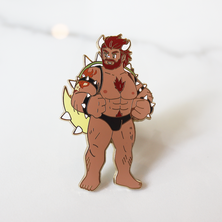 POOL PARTY BOWSER ENAMEL PIN [RED]