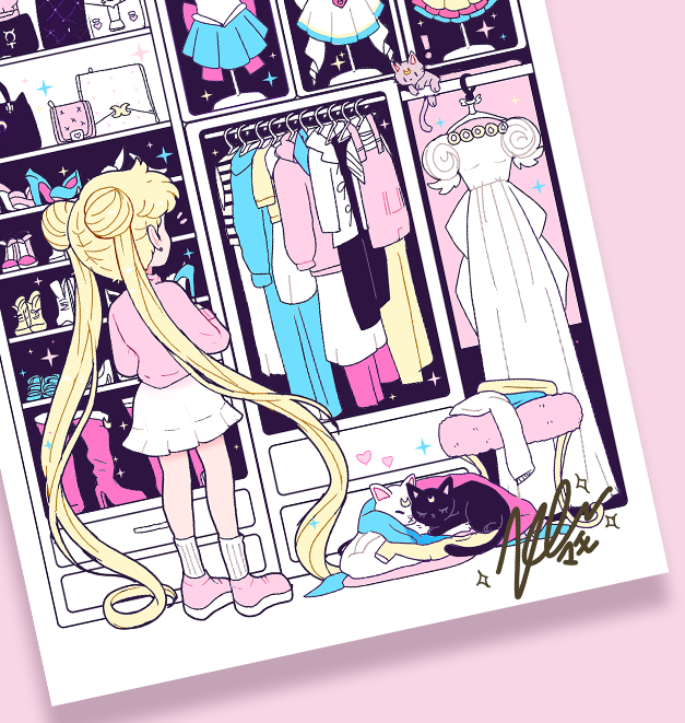 USAGI&#39;S CLOSET PRINT [8.5x11&quot; ARTIST PRINT] [PREORDER SHIPPING JAN 23 - ENTIRE ORDER WILL NOT SHIP UNTIL THIS PREORDER IS READY]