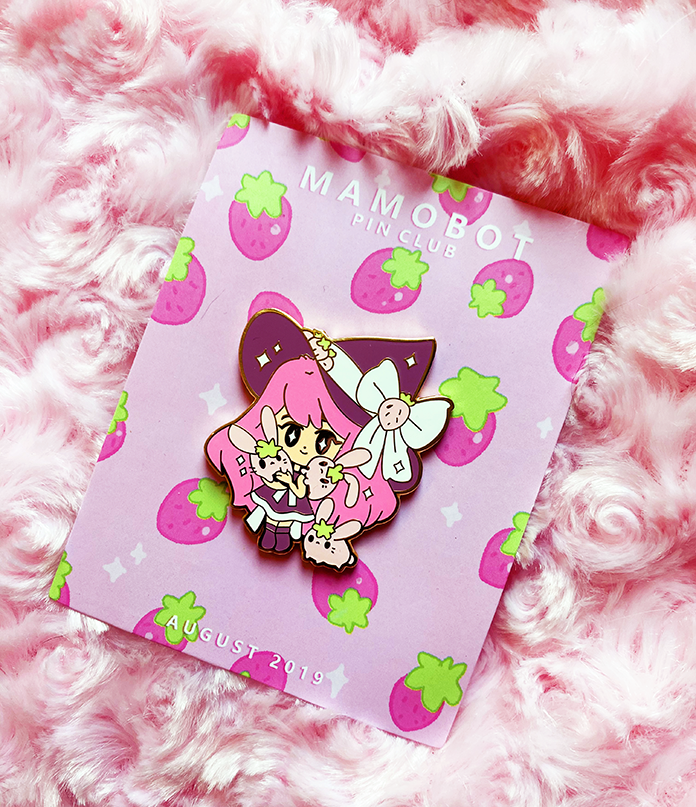 Strawbunny Witch Enamel Pin