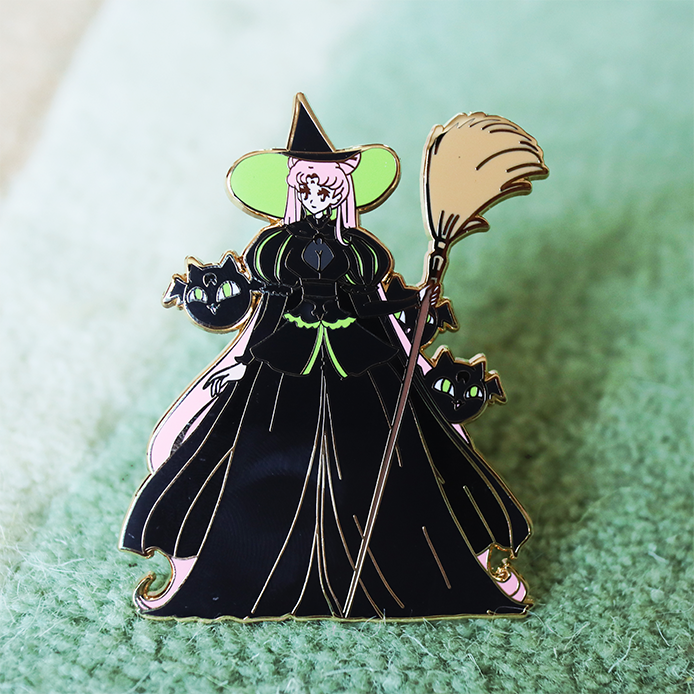 Witch Wicked Lady of the West Enamel Pin
