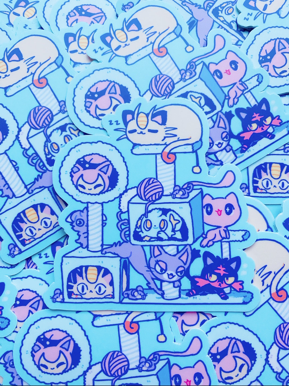 POKE-CAT TREE VINYL STICKER