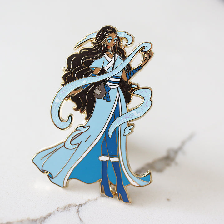 WATER BENDER KATARA ENAMEL PIN [LIMITED EDITION] [ATLA v2] [PATREON EARLY ACCESS]