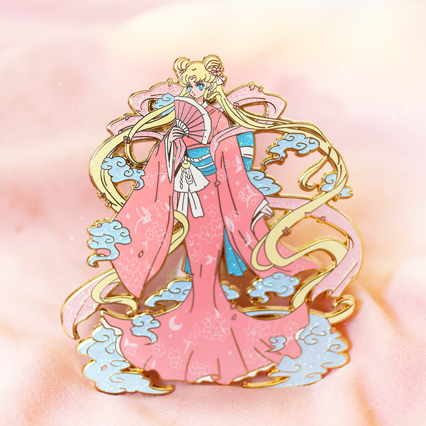 4&quot; FANTASY KIMONO USAGI V2 [PINK] ENAMEL PIN [B GRADE]