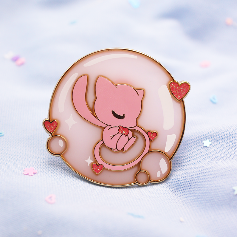 MEW BUBBLE [PINK] ENAMEL PIN