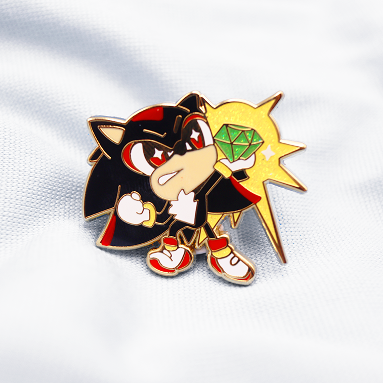 Chaos Emerald Shadow Enamel Pin