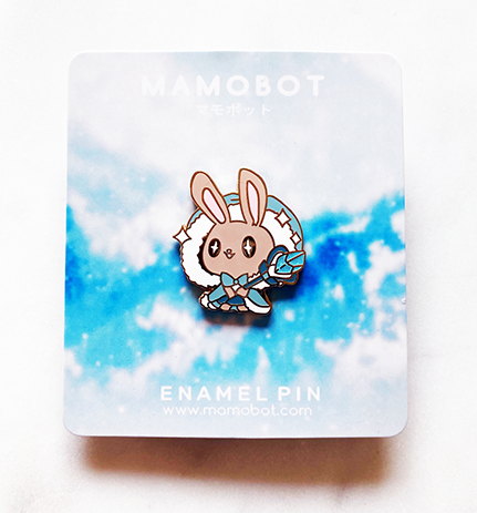 CHIBI SNOW BUNNY ENAMEL PIN