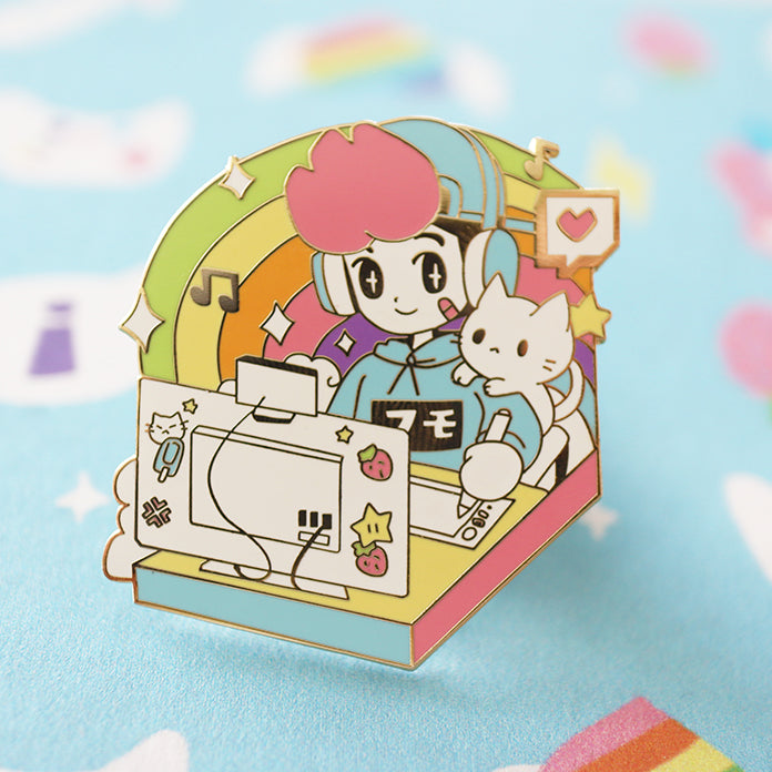 STREAMER BOY LIGHTMODE ENAMEL PIN