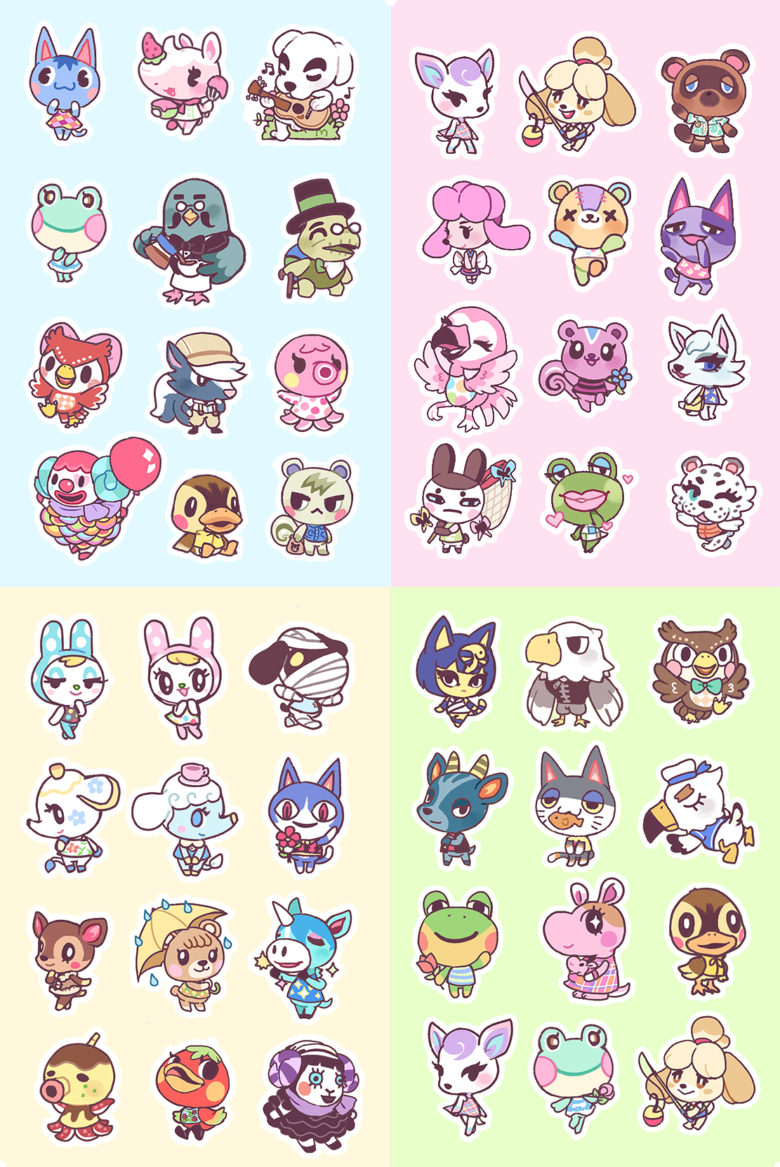 AC FRIENDS VINYL STICKER SHEET [4 CHOICES]