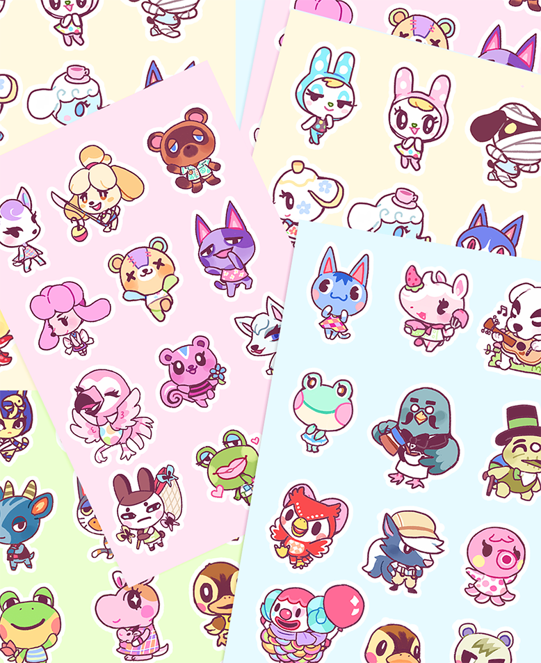 AC FRIENDS VINYL STICKER SHEET [4 CHOICES]