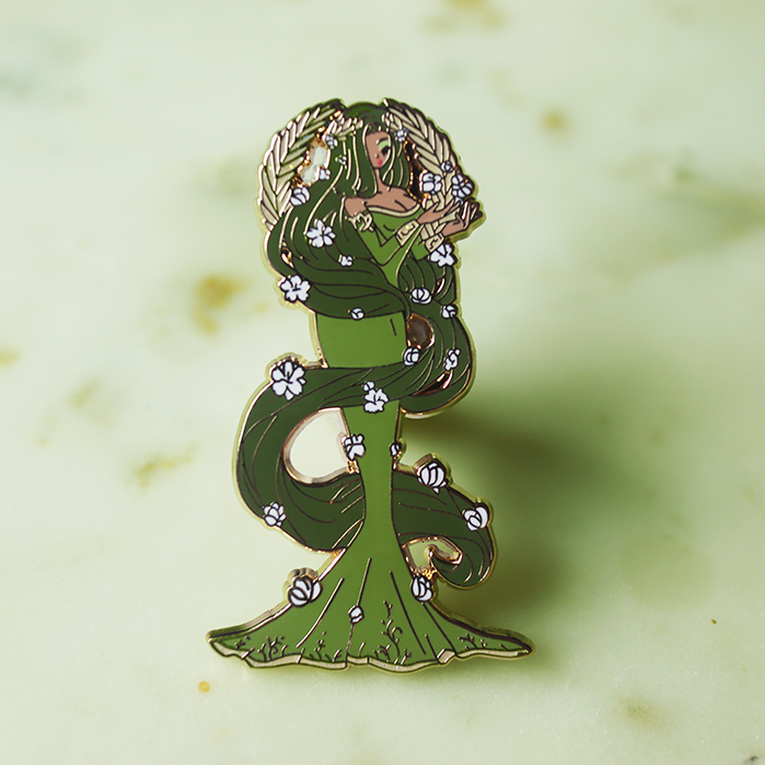 VIRGO GREEN ENAMEL PIN [ZODIAC GUARDIANS] [LIMITED EDITION]