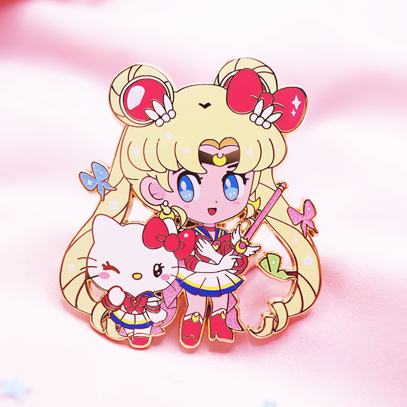 MOON X KITTY [SM X SANRIO] ENAMEL PIN