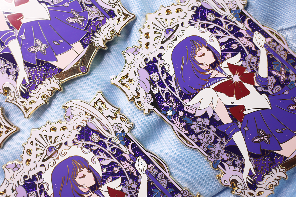 4.5&quot; Fantasy Stellar Senshi Saturn Enamel Pin