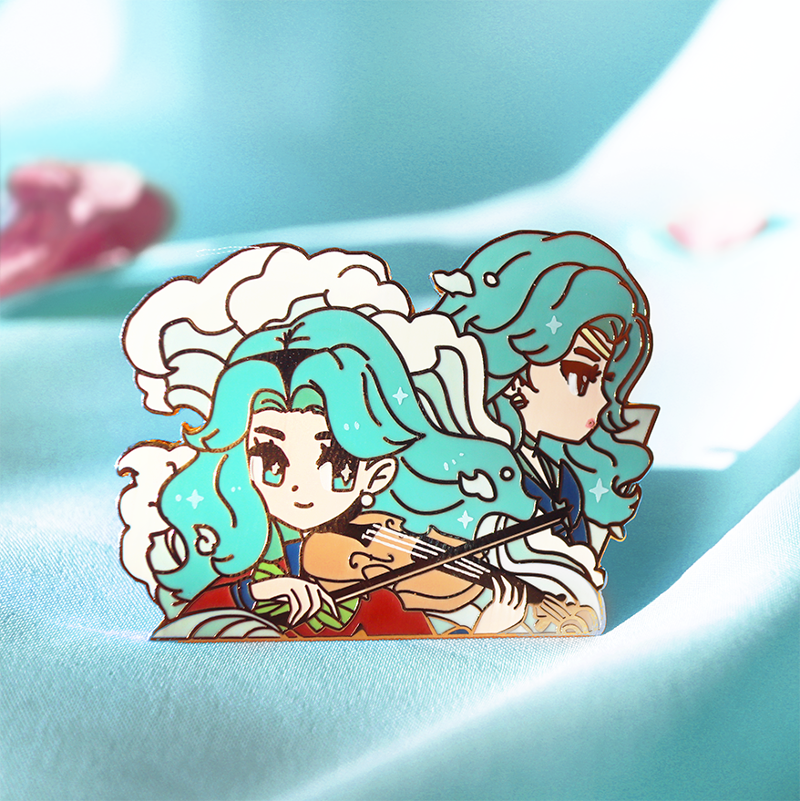 NEPTUNE MOONIE BADGE ENAMEL PIN