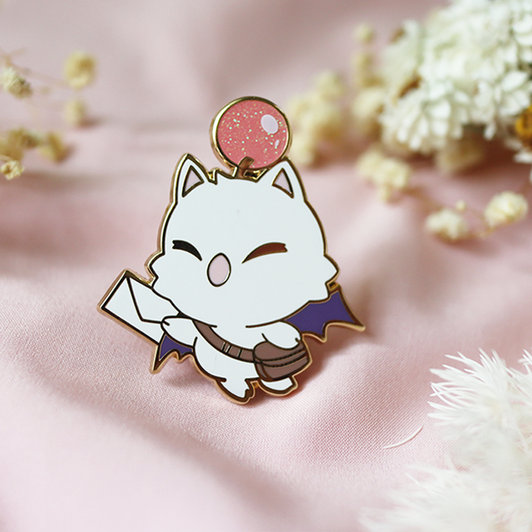 KUPO MAIL MOOGLE [RED] ENAMEL PIN