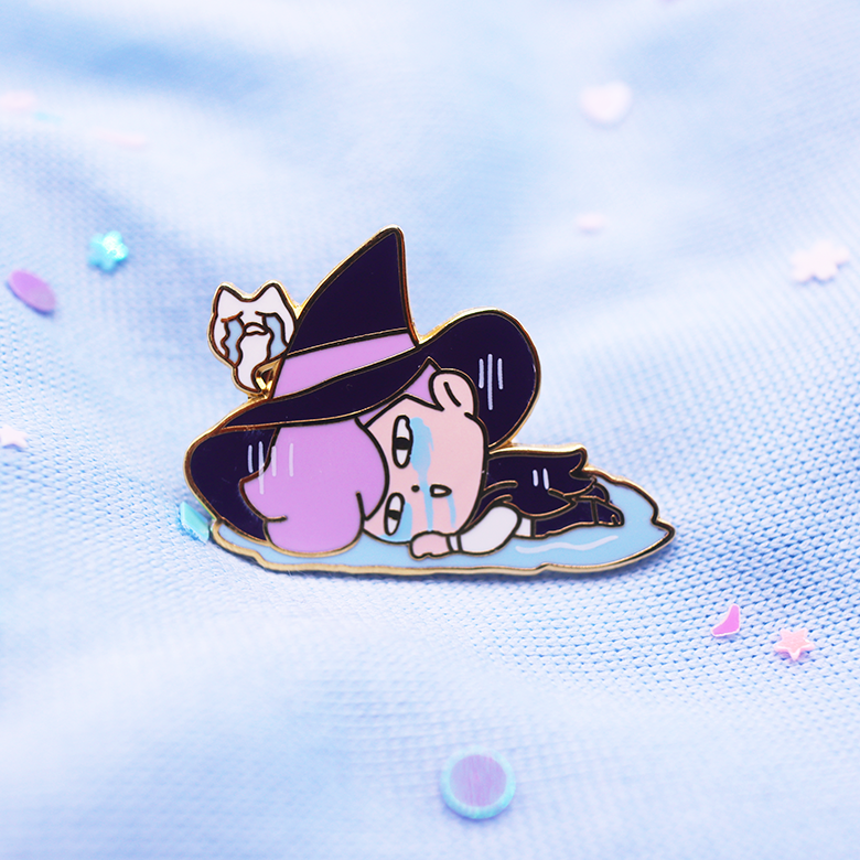 LITTLE WITCH BOY DEFEATED ENAMEL PIN