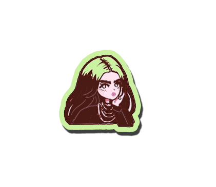 VINYL STICKER POP GIRL BILLIE