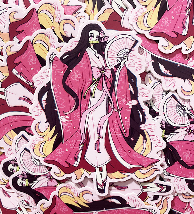 4&quot; KIMONO DEMON VINYL STICKER