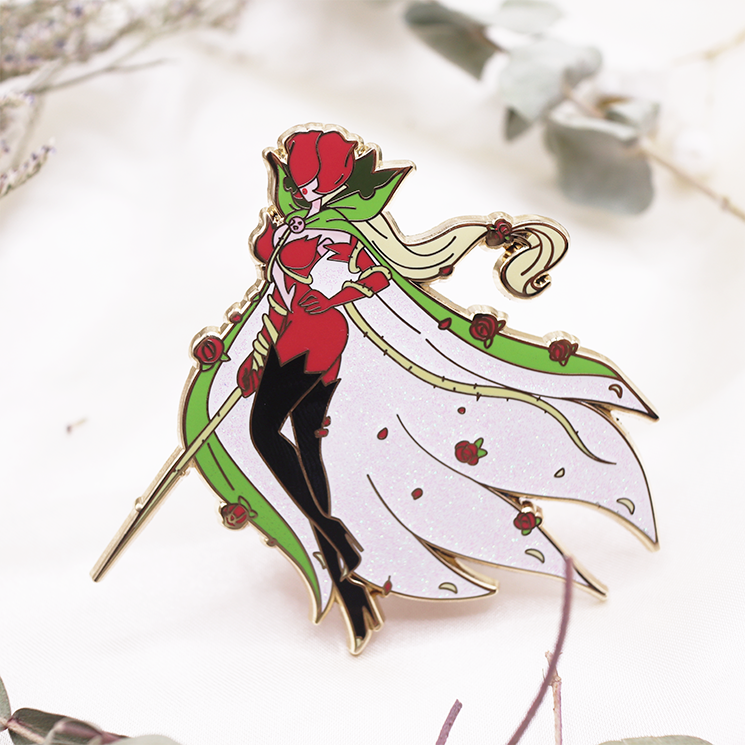 FASHION ROSEMON ENAMEL PIN