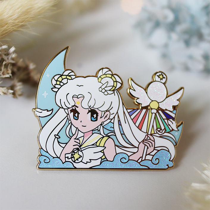 COSMOS MOONIE BADGE ENAMEL PIN