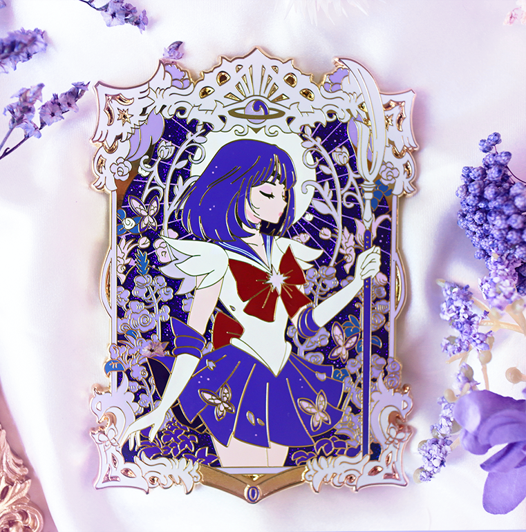 4.5&quot; Fantasy Stellar Senshi Saturn Enamel Pin