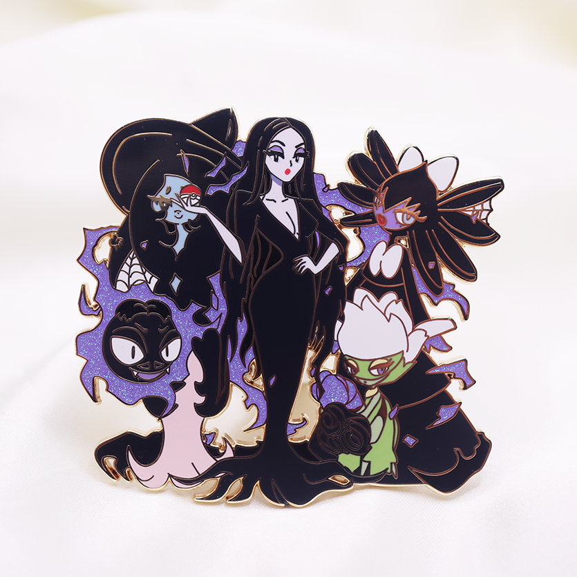 GYM LEADER MORTICIA ENAMEL PIN